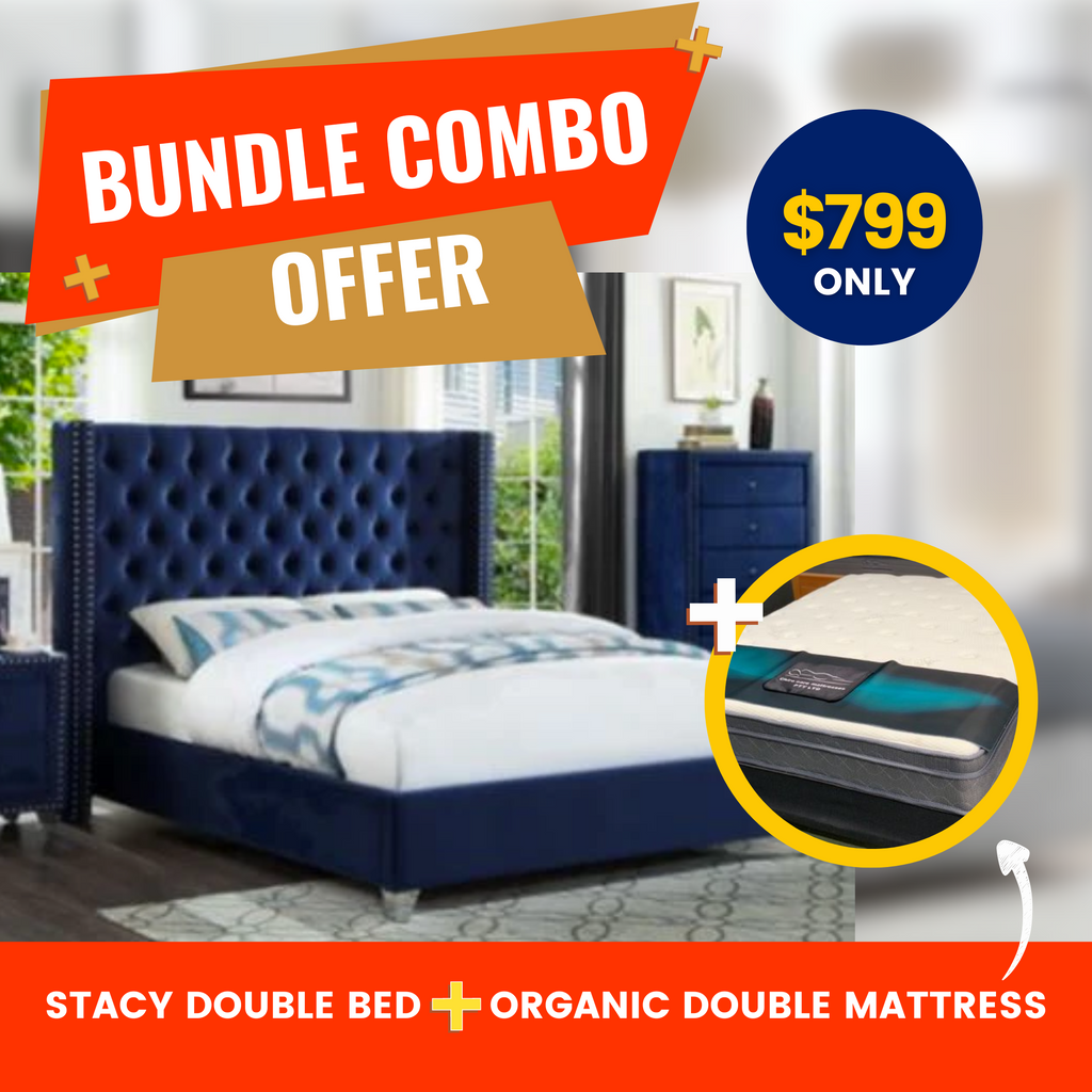 Stacy Double Bed + Organic Double Mattress