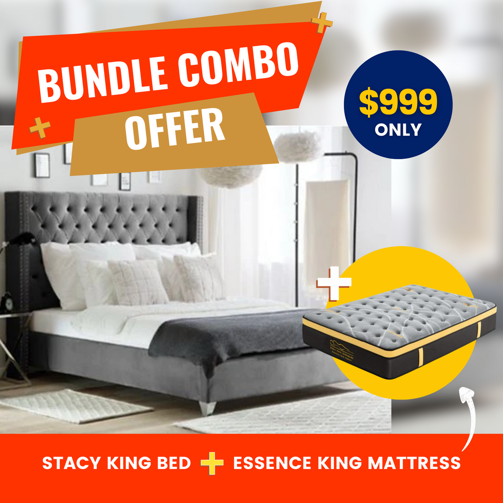 Stacy King Bed + Essence King Mattress Combo